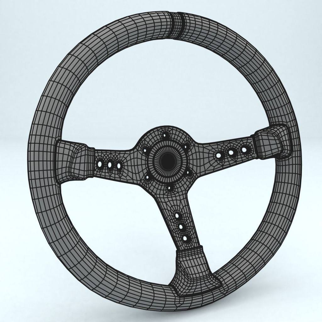 Steering Wheel Sparco L777 3D model_6