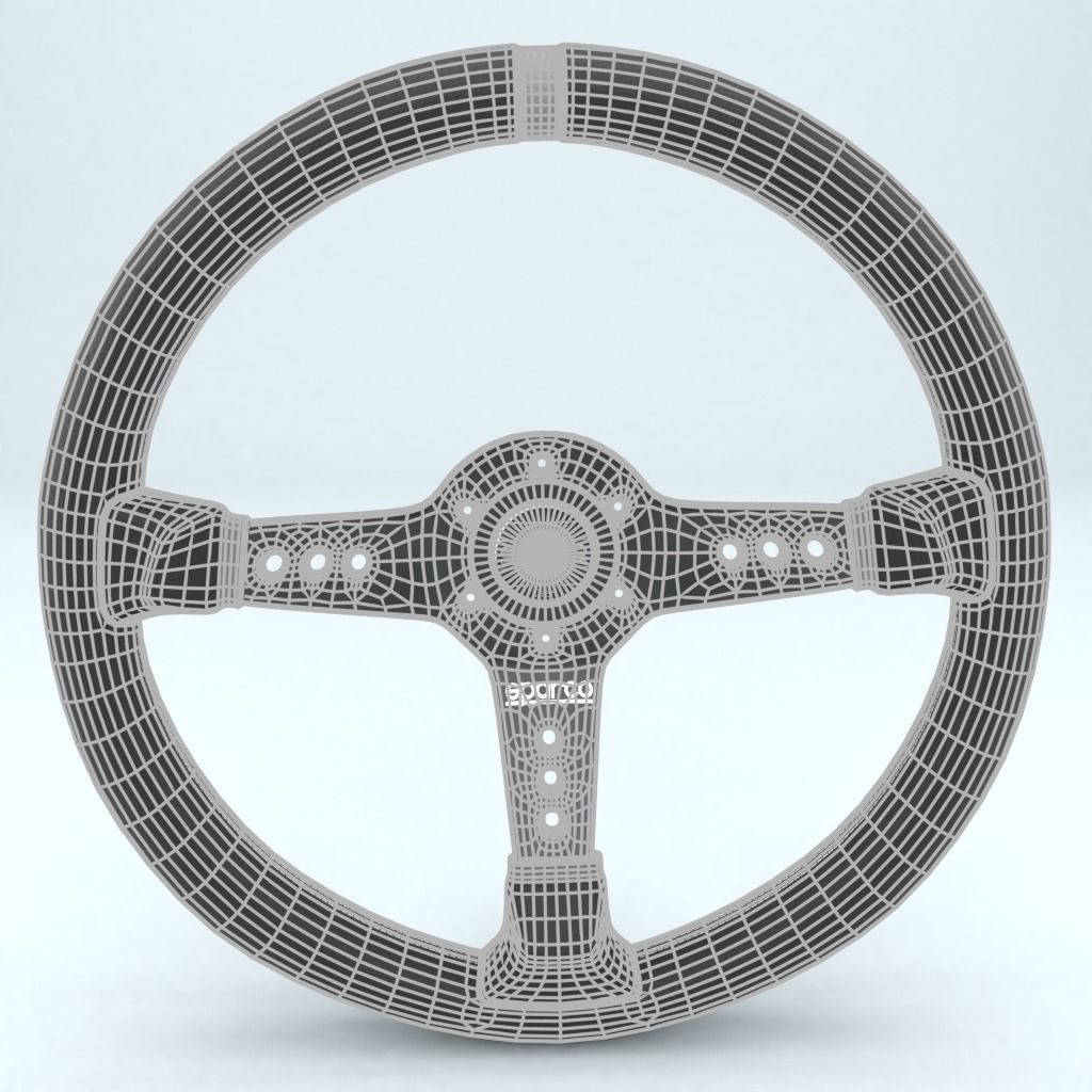 Steering Wheel Sparco L777 3D model_5