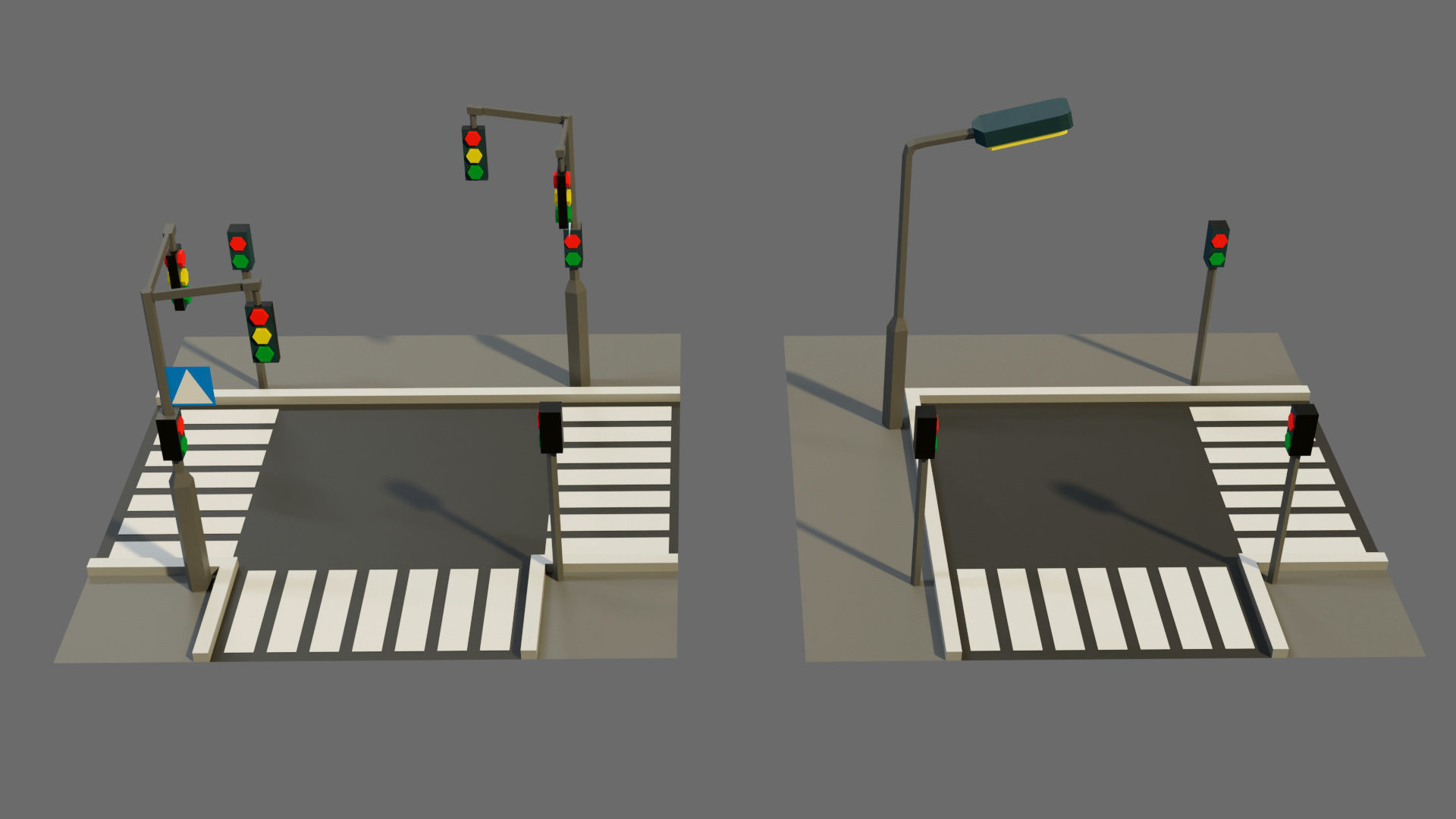 Cartoon airport Low-poly 3D model_45