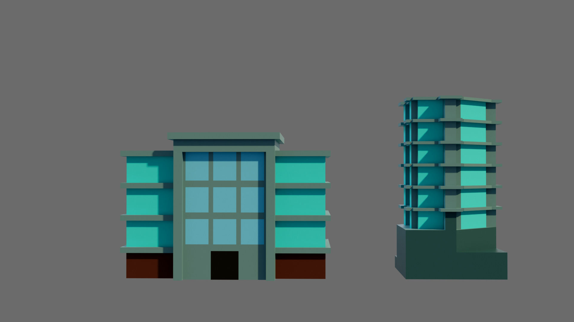 Cartoon airport Low-poly 3D model_25