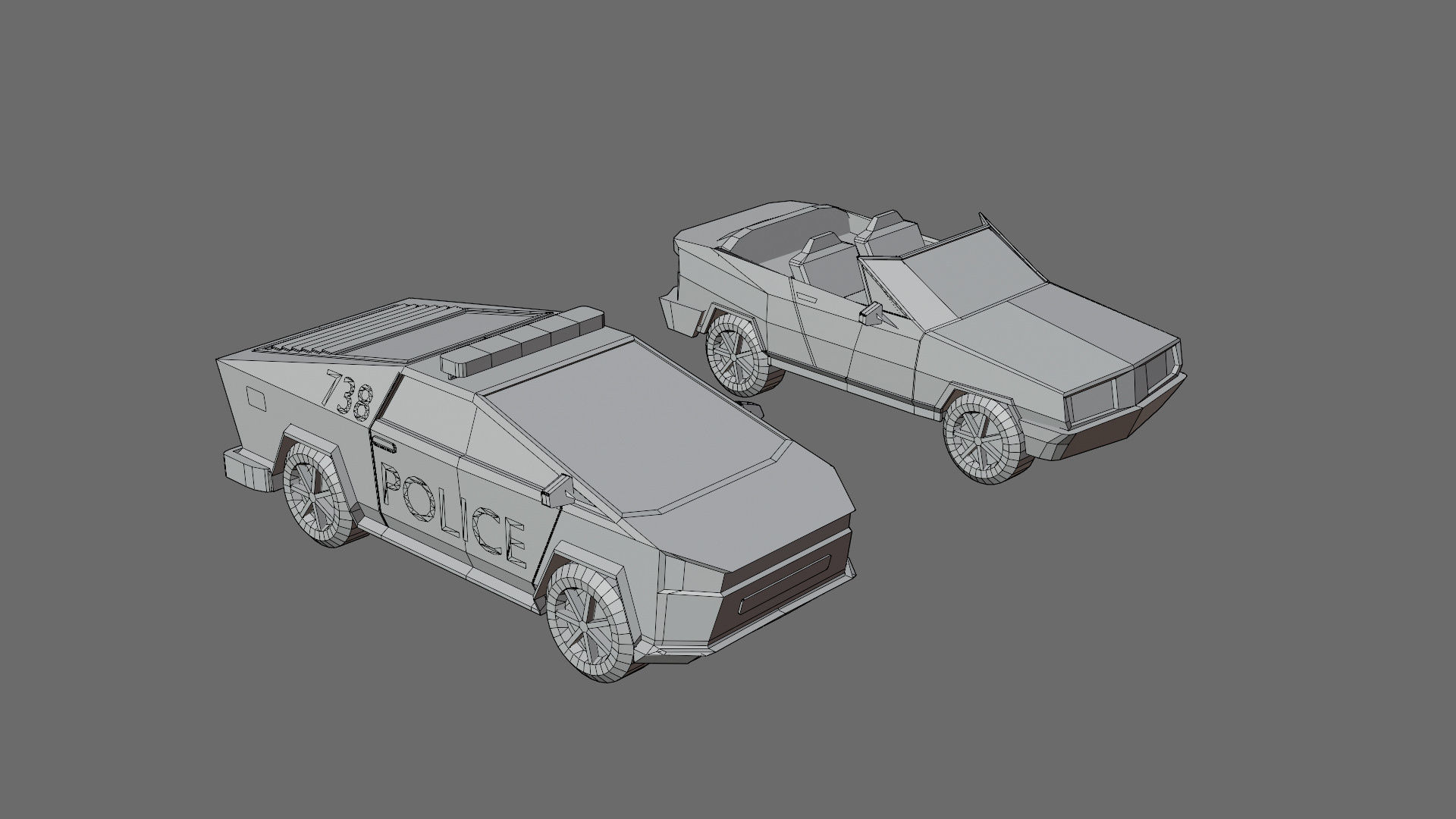 Cartoon airport Low-poly 3D model_54