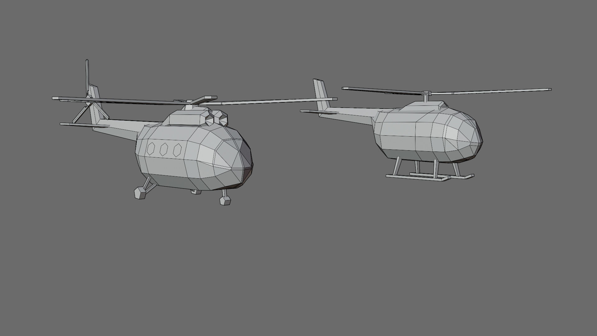 Cartoon airport Low-poly 3D model_36