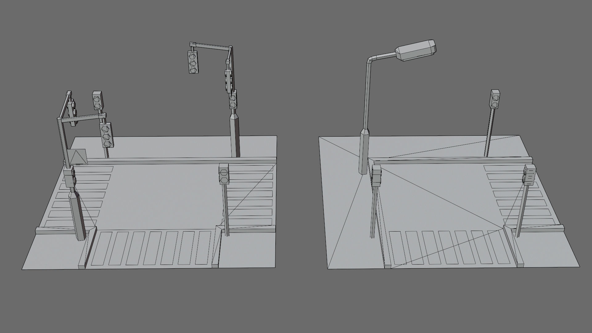 Cartoon airport Low-poly 3D model_46