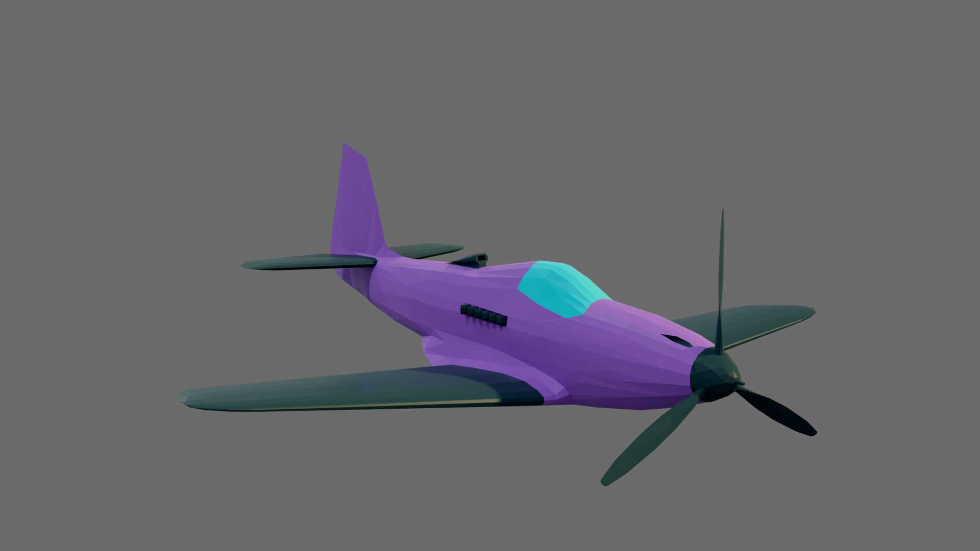 Cartoon airport Low-poly 3D model_31