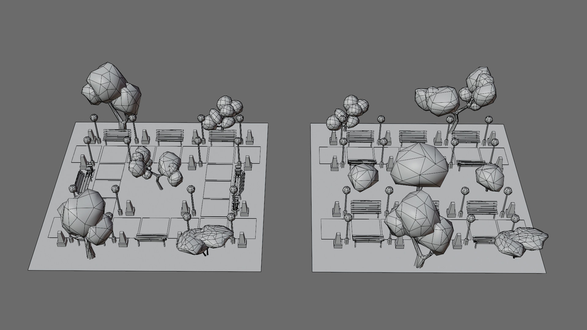 Cartoon airport Low-poly 3D model_38