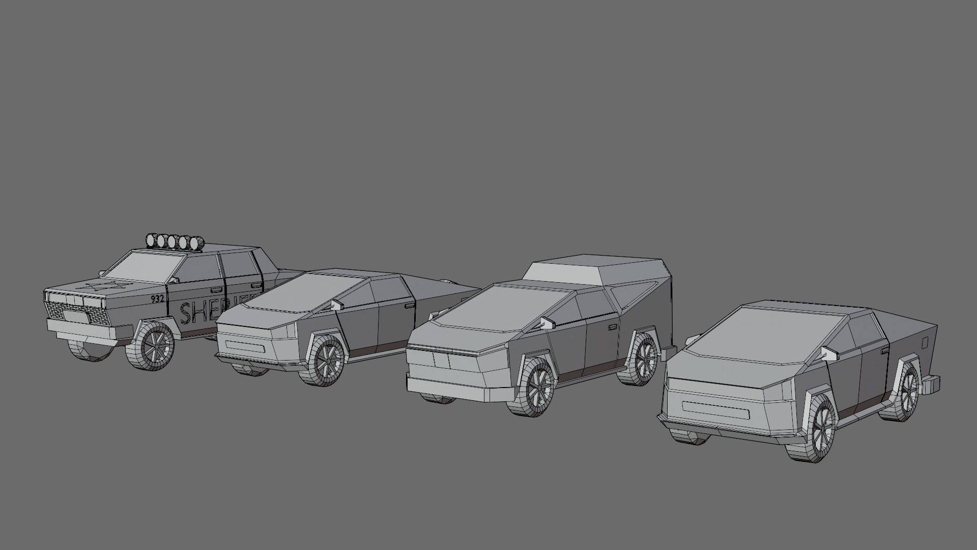 Cartoon airport Low-poly 3D model_60