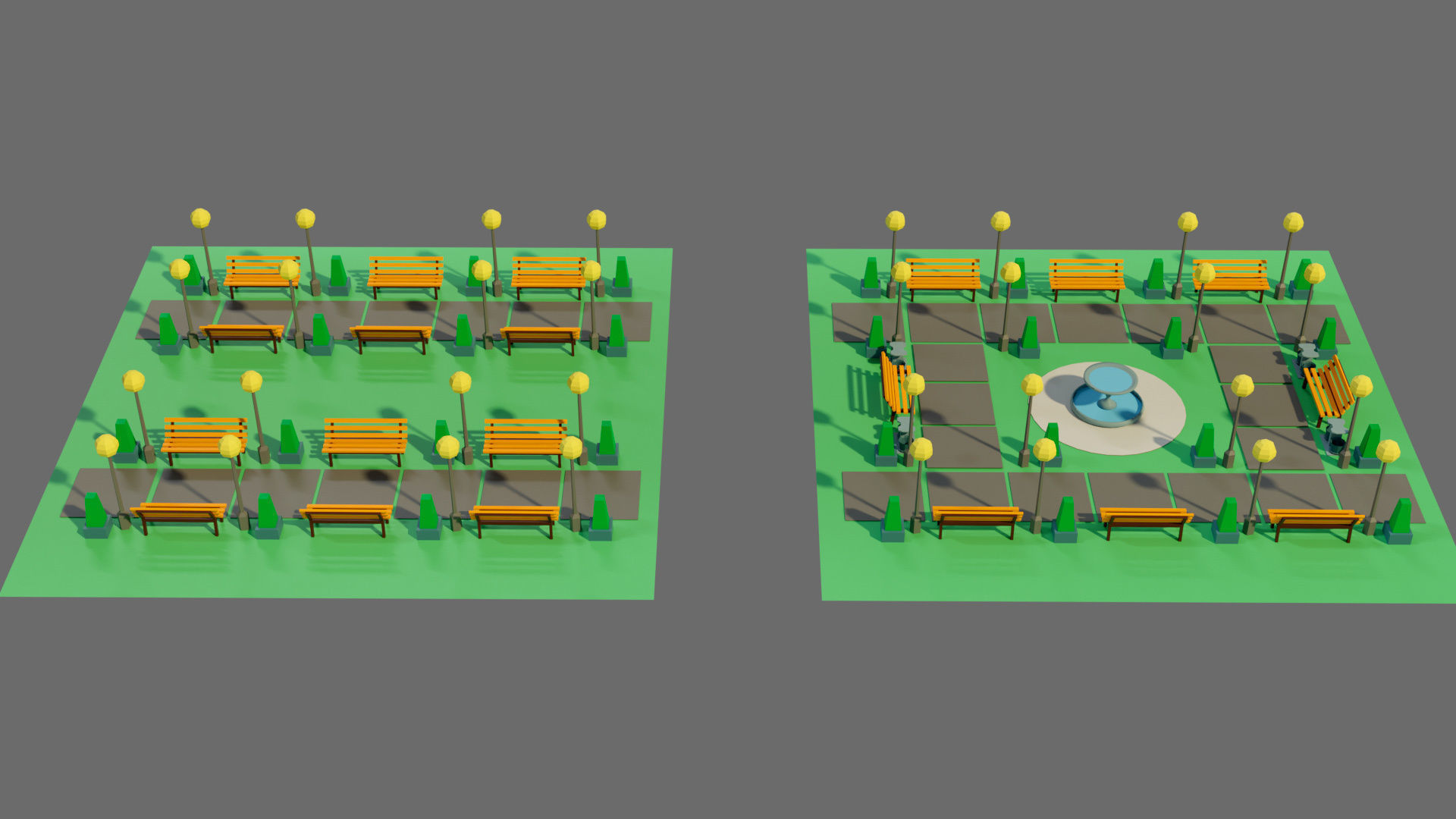 Cartoon airport Low-poly 3D model_41