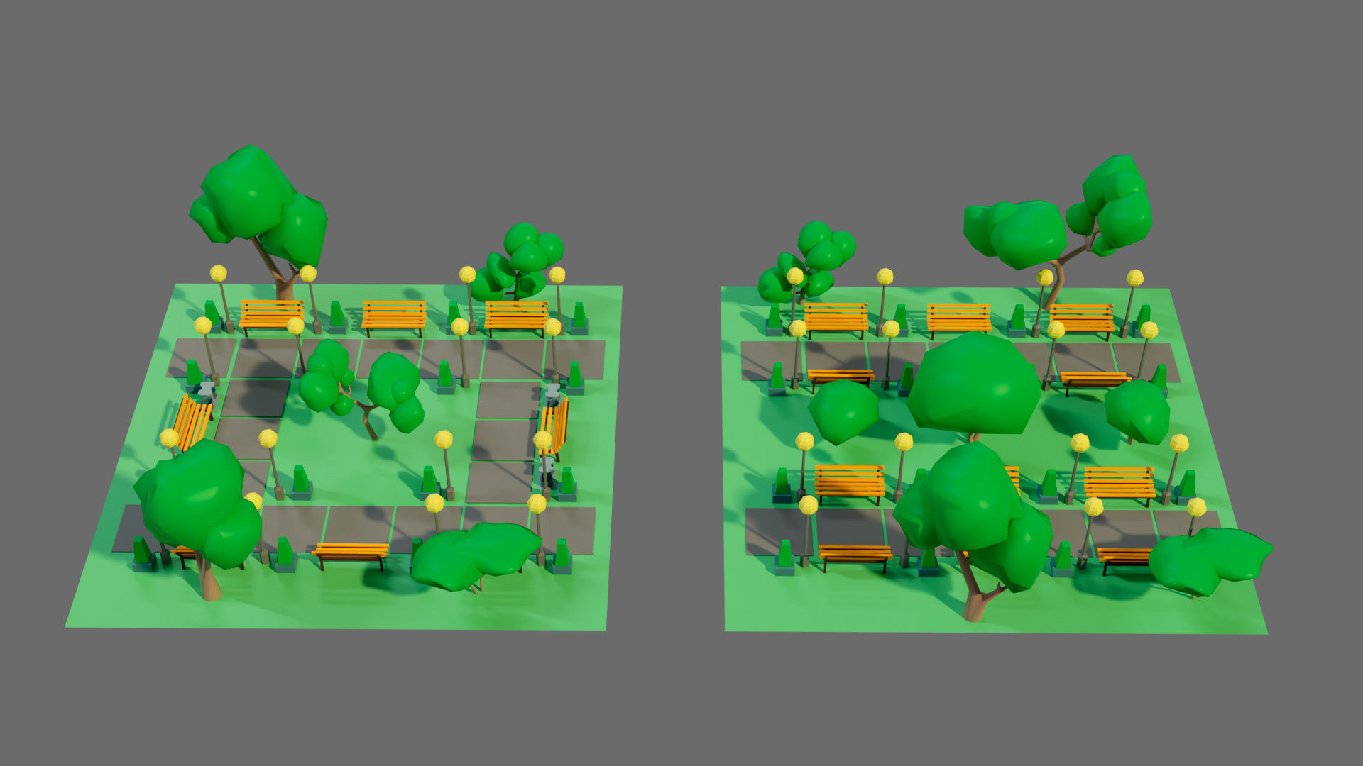 Cartoon airport Low-poly 3D model_37