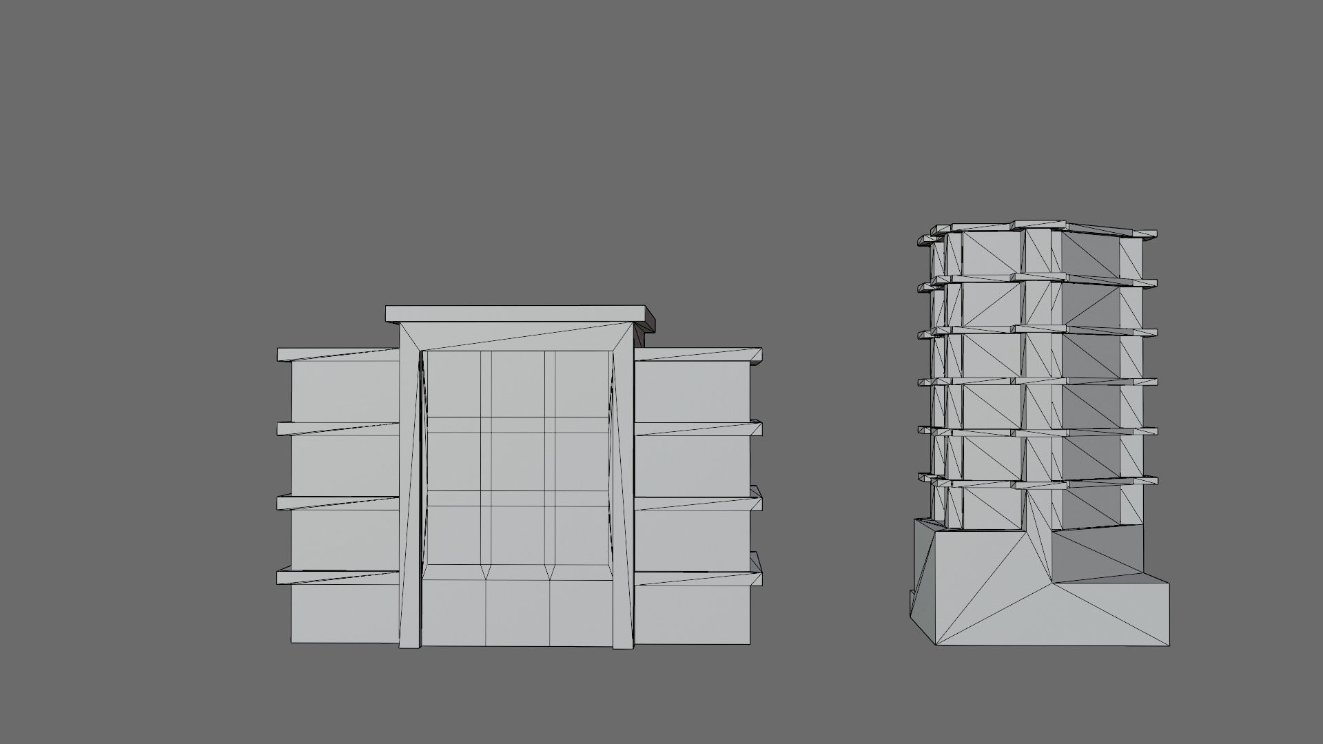 Cartoon airport Low-poly 3D model_26