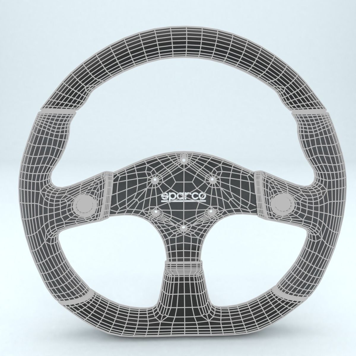 Steering Wheel Sparco L999 3D model_5