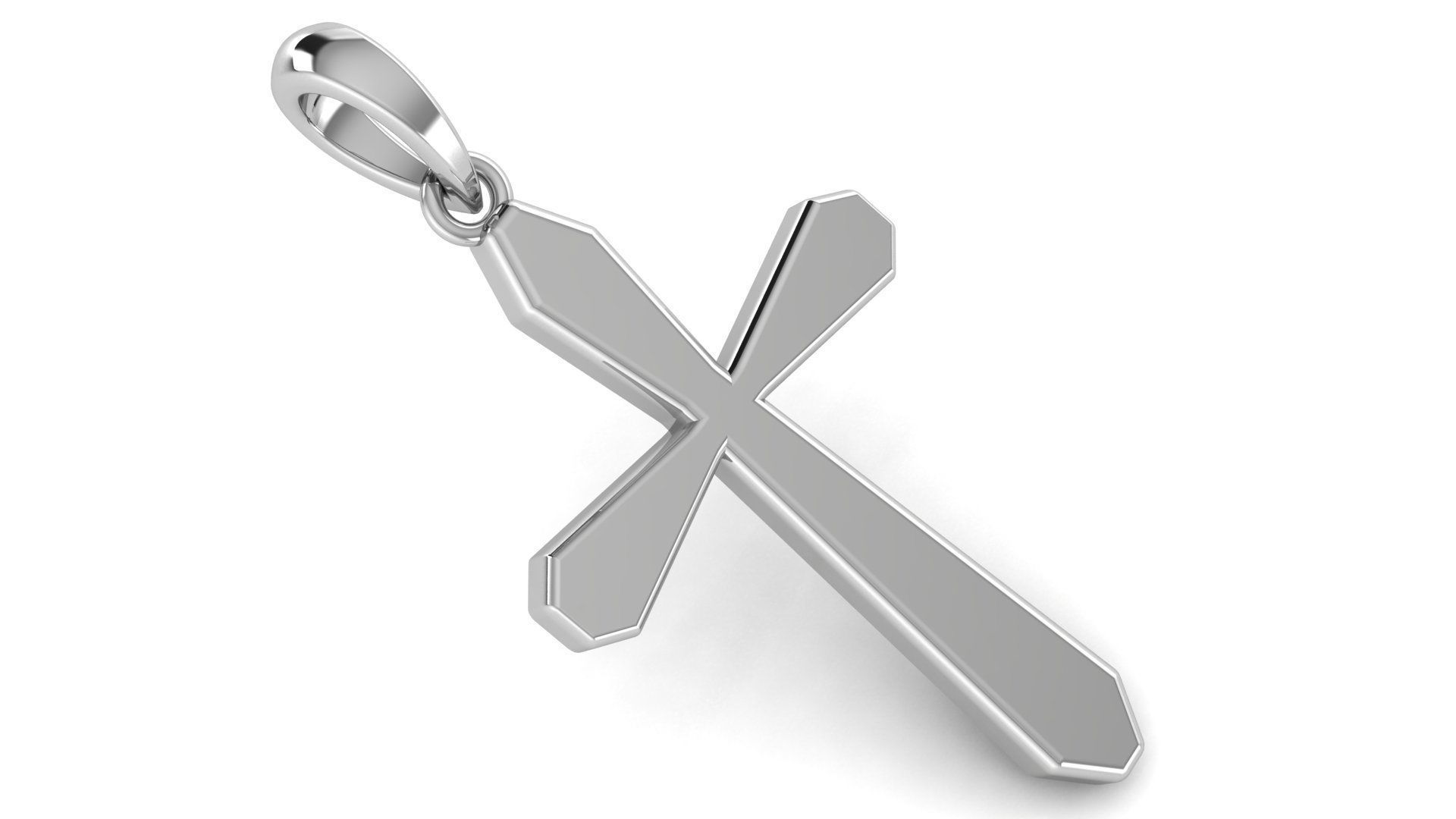 CROSS PENDANT CR93 3D print model_1