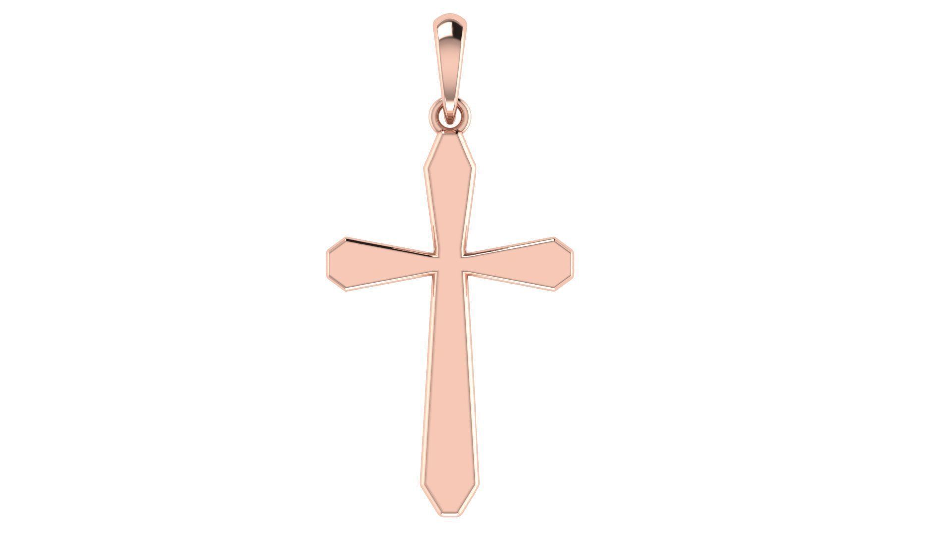 CROSS PENDANT CR93 3D print model_3