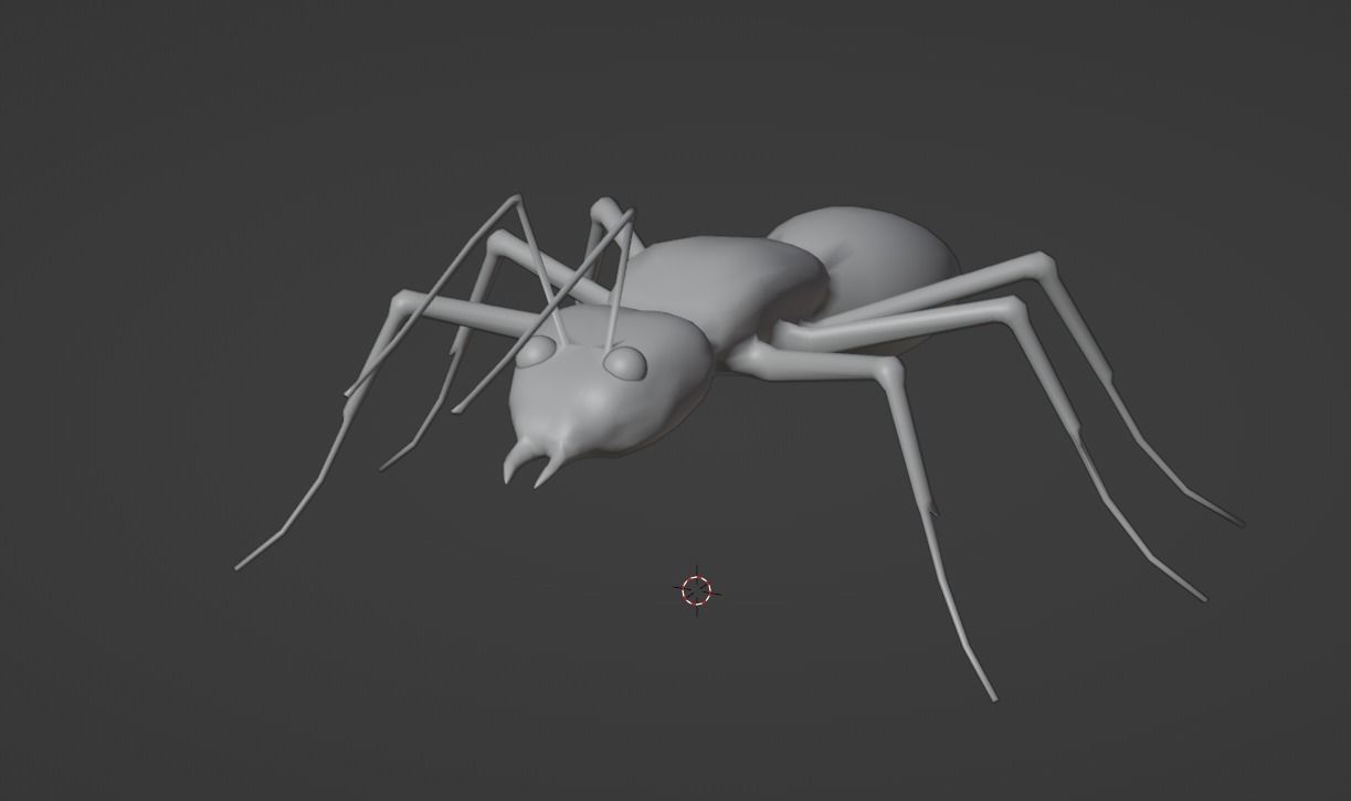 Black Ant Rigged 3D model LowPoly Low-poly 3D model_2