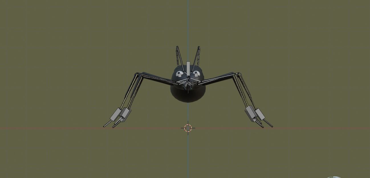Black Ant Rigged 3D model LowPoly Low-poly 3D model_4