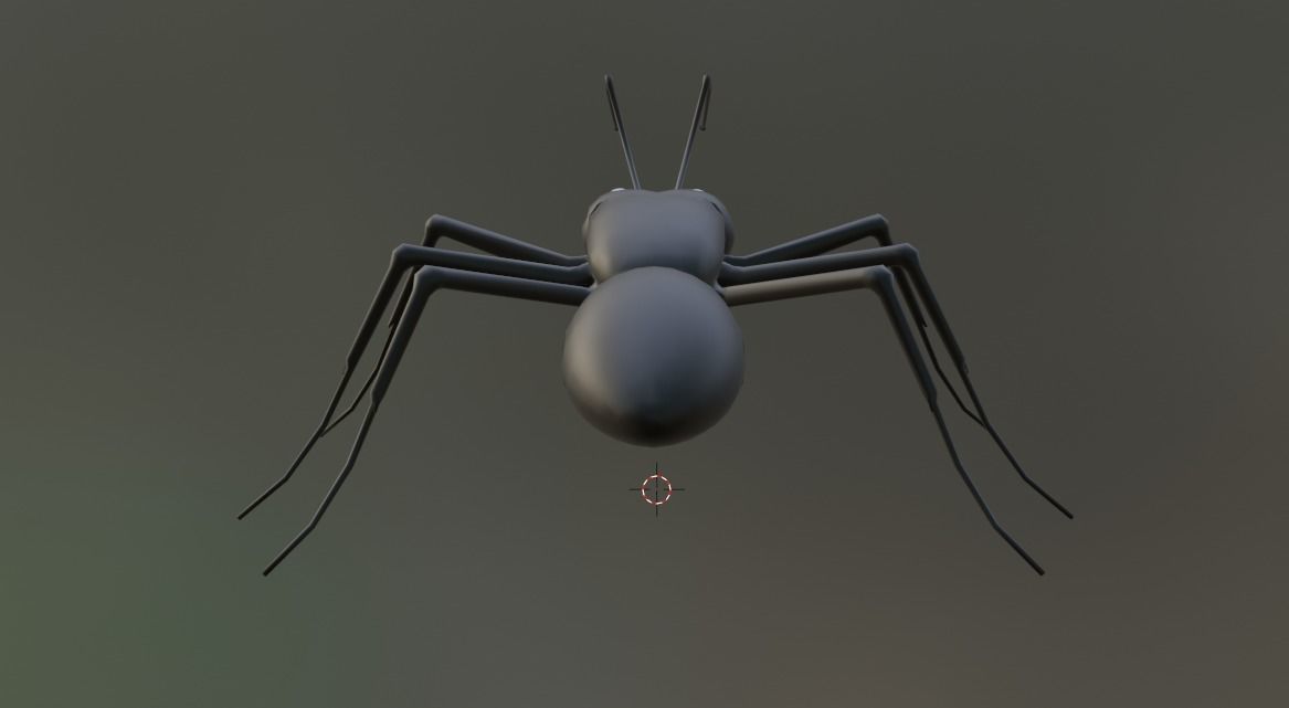 Black Ant Rigged 3D model LowPoly Low-poly 3D model_6