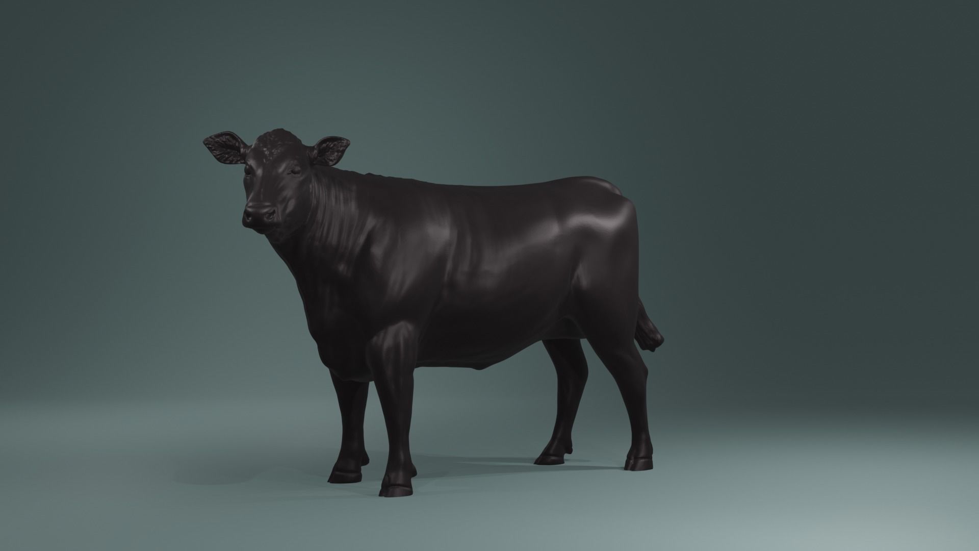Young Cow Heifer model - Cattle for printing  high poly 3D print model_1