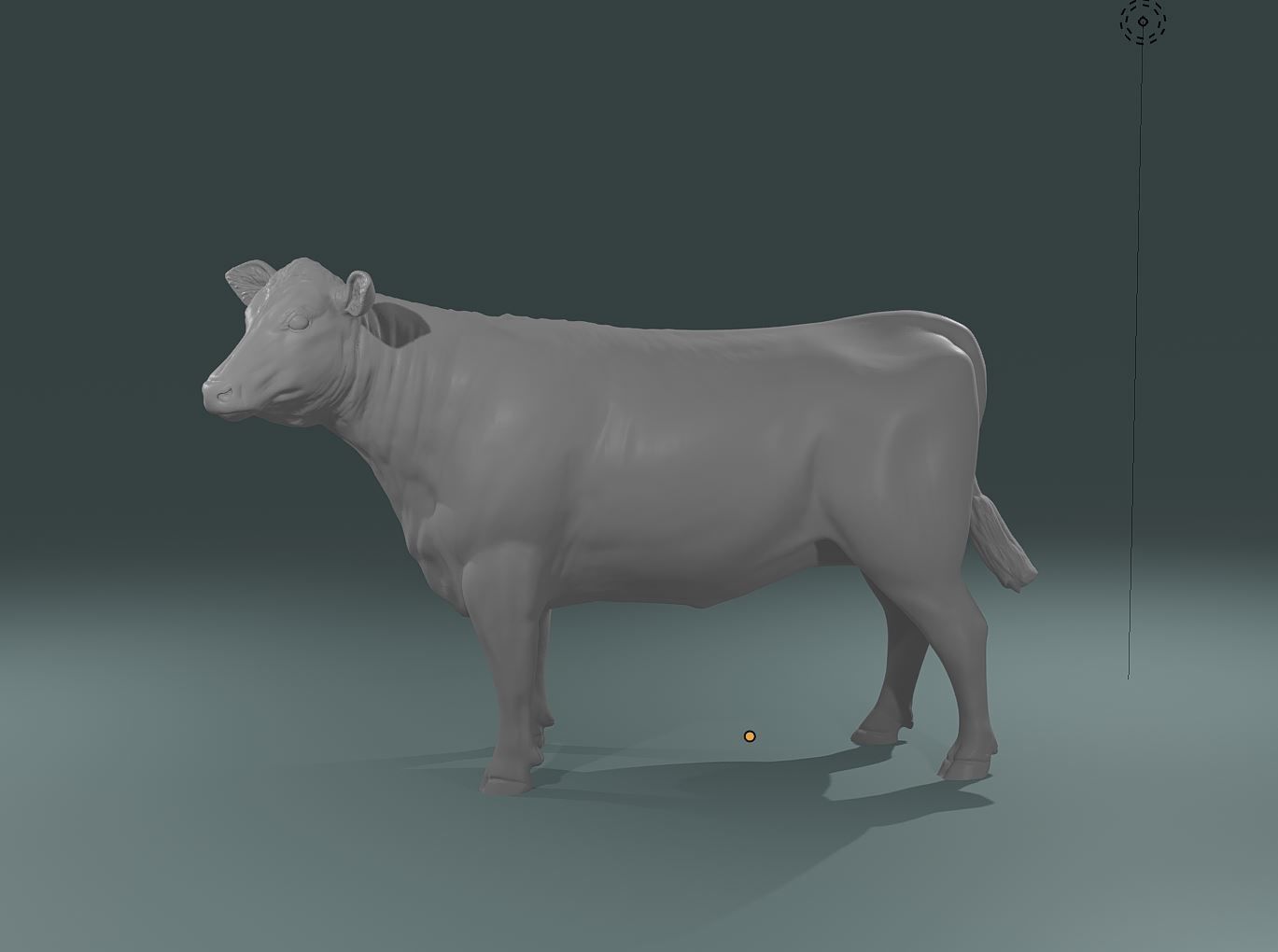 Young Cow Heifer model - Cattle for printing  high poly 3D print model_2