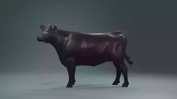 Young Cow Heifer model - Cattle for printing  high poly 3D print model