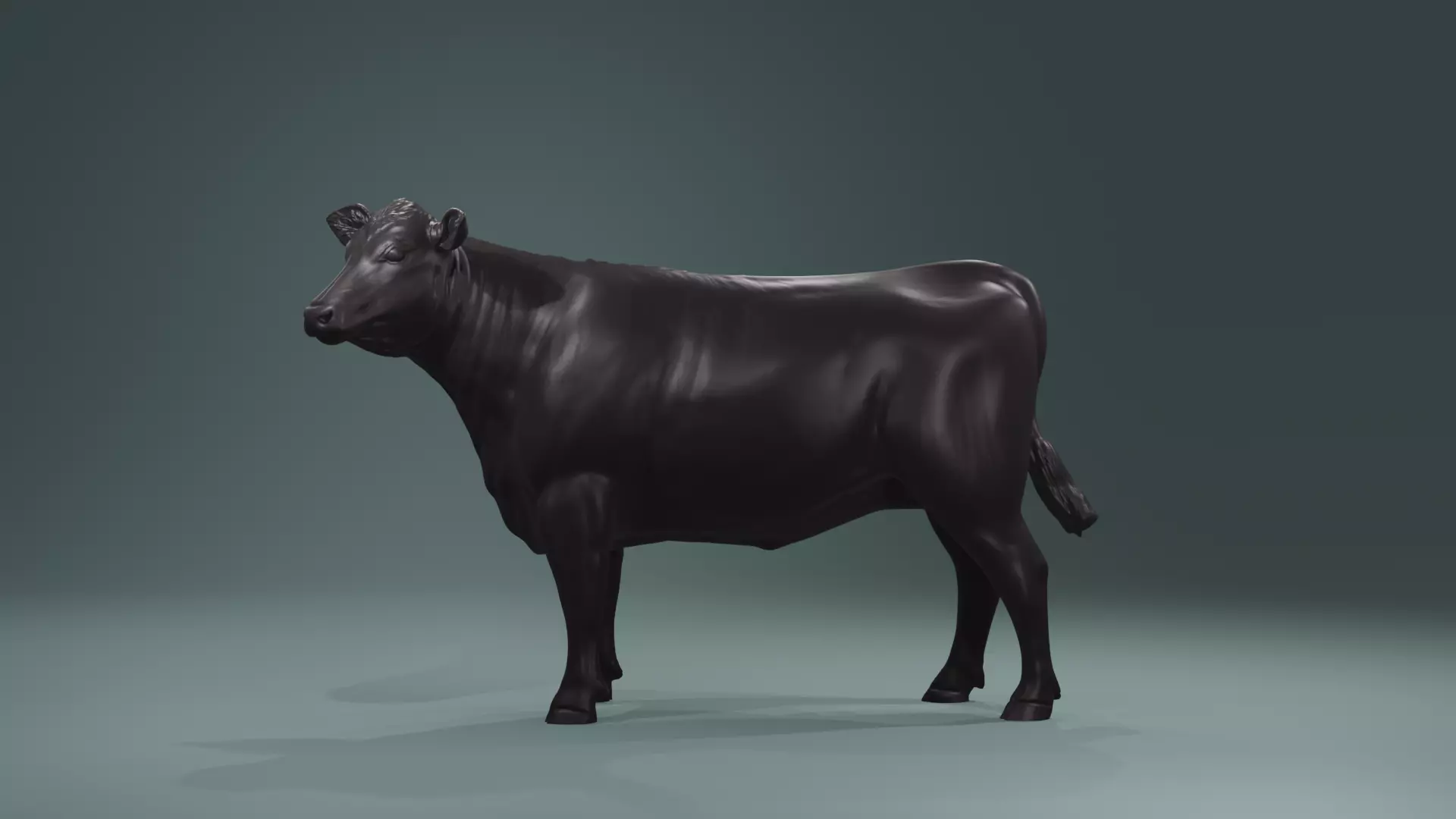Young Cow Heifer model - Cattle for printing  high poly 3D print model_0