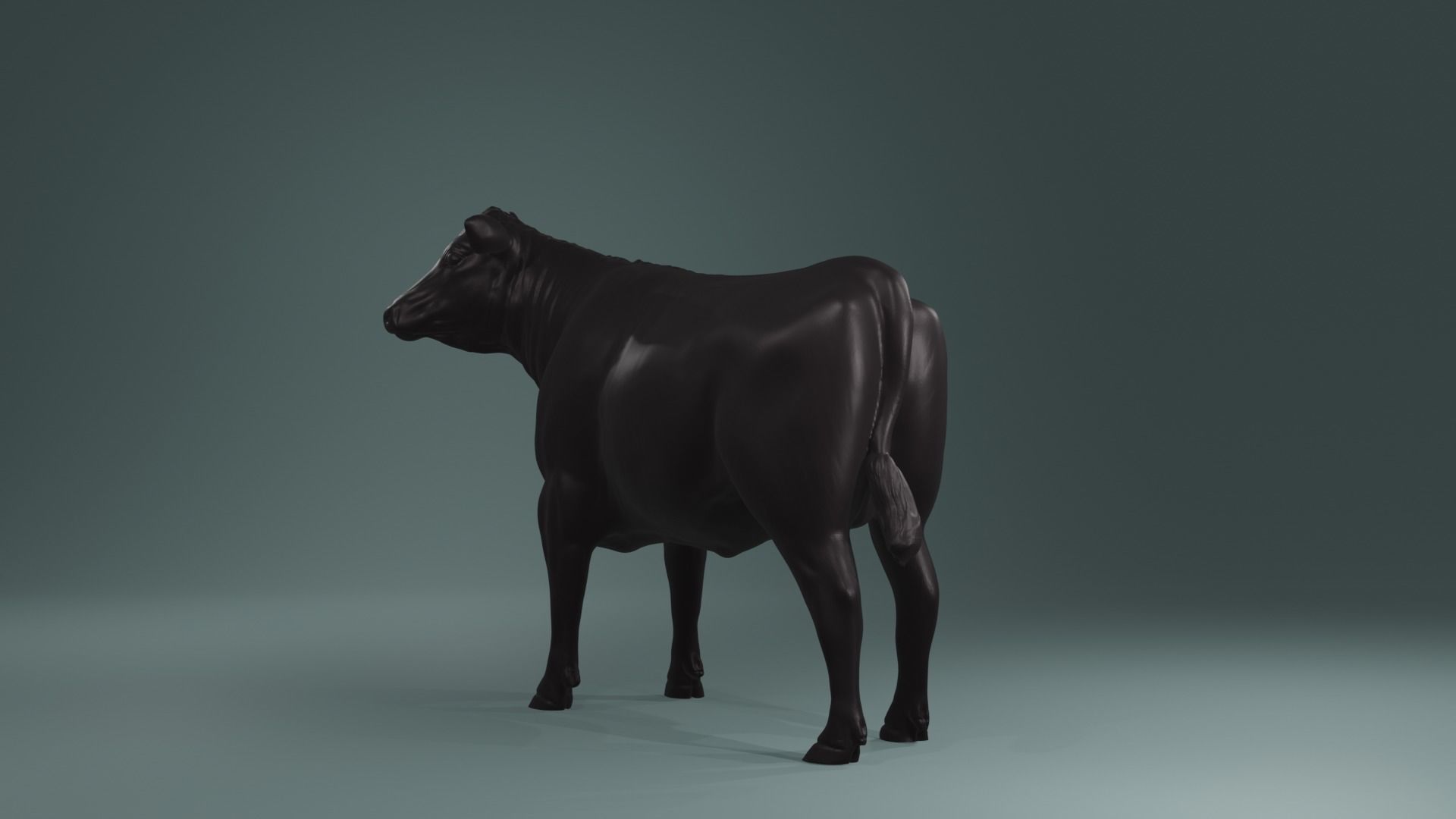 Young Cow Heifer model - Cattle for printing  high poly 3D print model_10