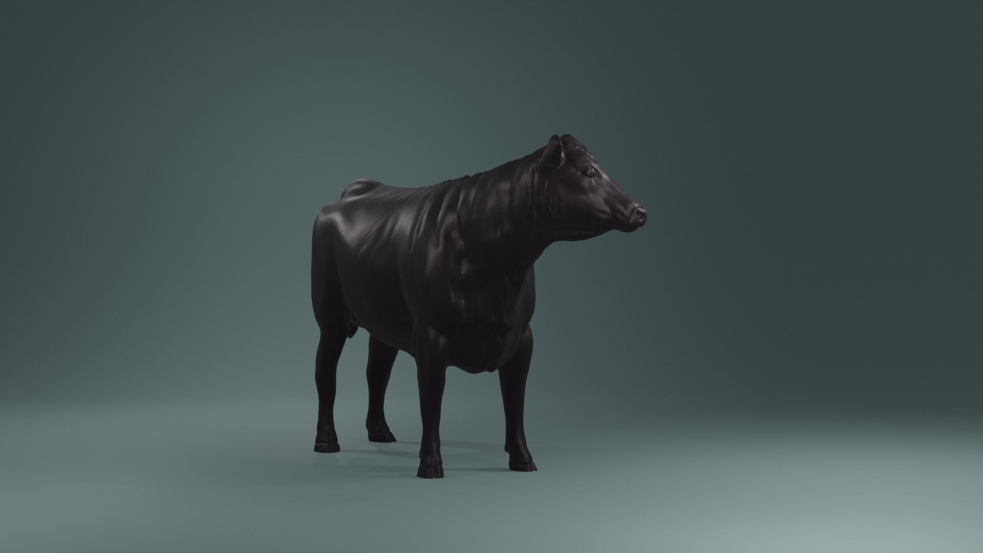 Young Cow Heifer model - Cattle for printing  high poly 3D print model_7