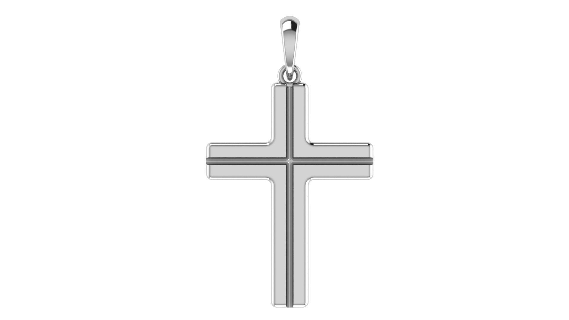 CROSS PENDANT CR95 3D print model_4