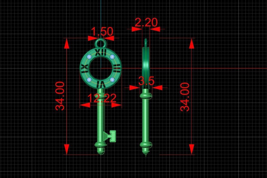 Package of pendants Keys 3D print model or CNC 3D print model_11