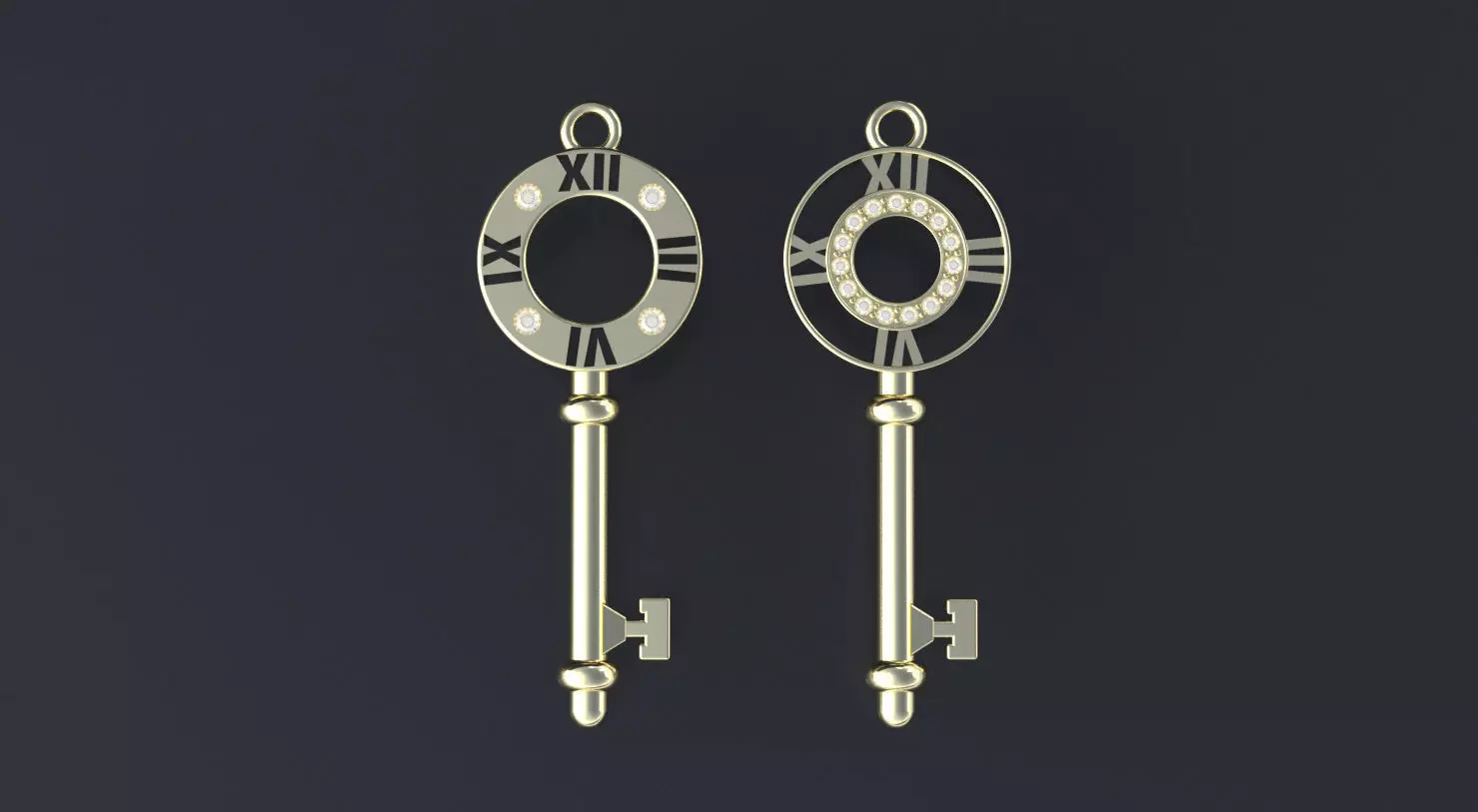 Package of pendants Keys 3D print model or CNC 3D print model_0