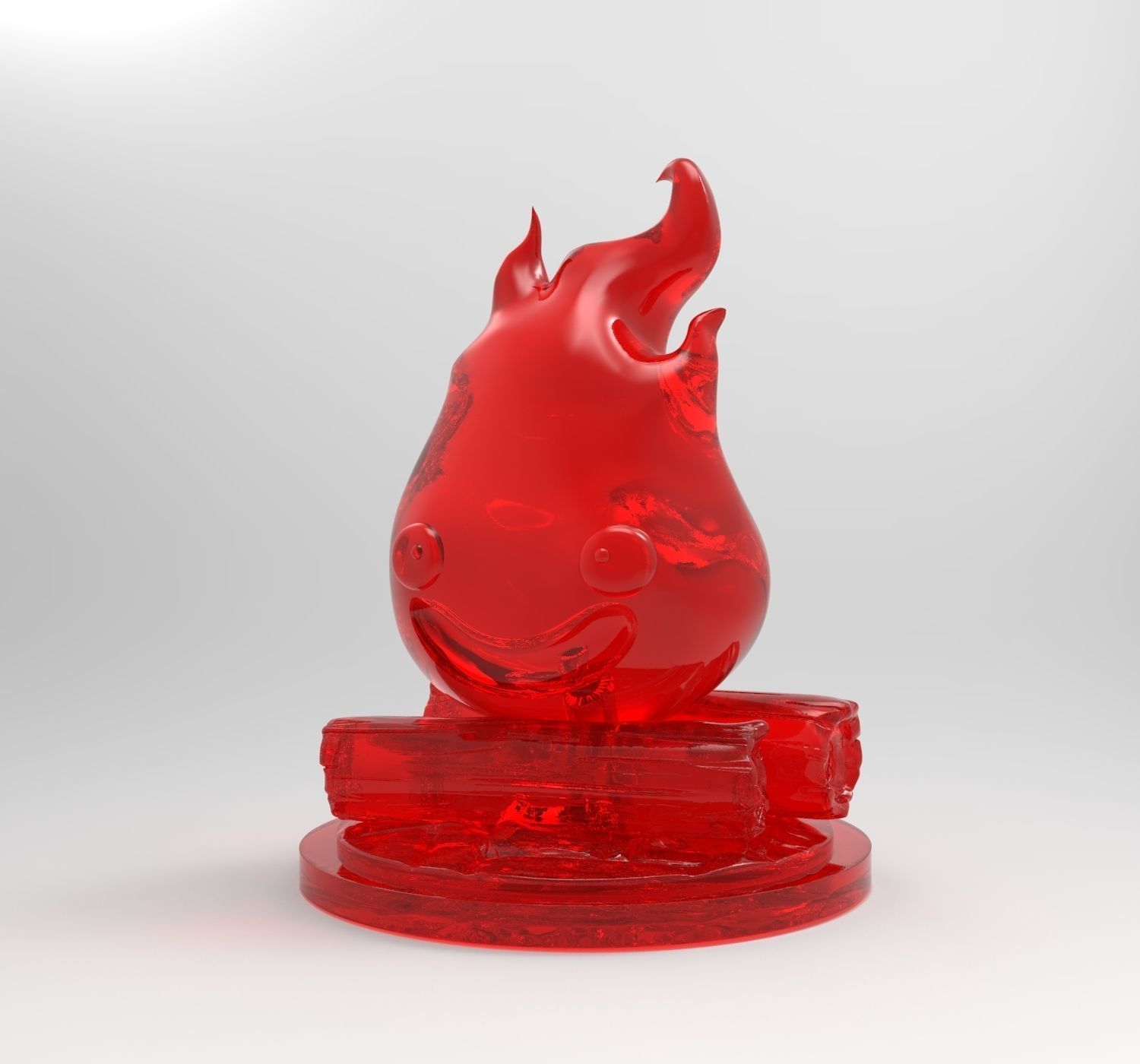 Calcifer - Howls Moving Castle - Supported and Ready to Print 3D model_3
