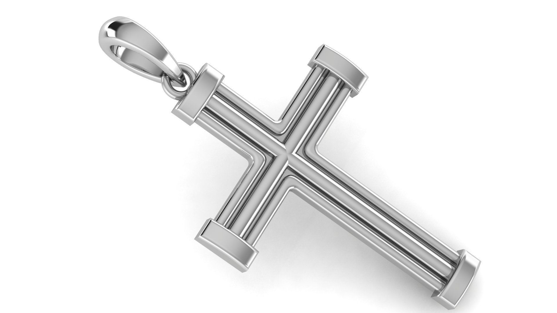 CROSS PENDANT CR103 3D print model_1