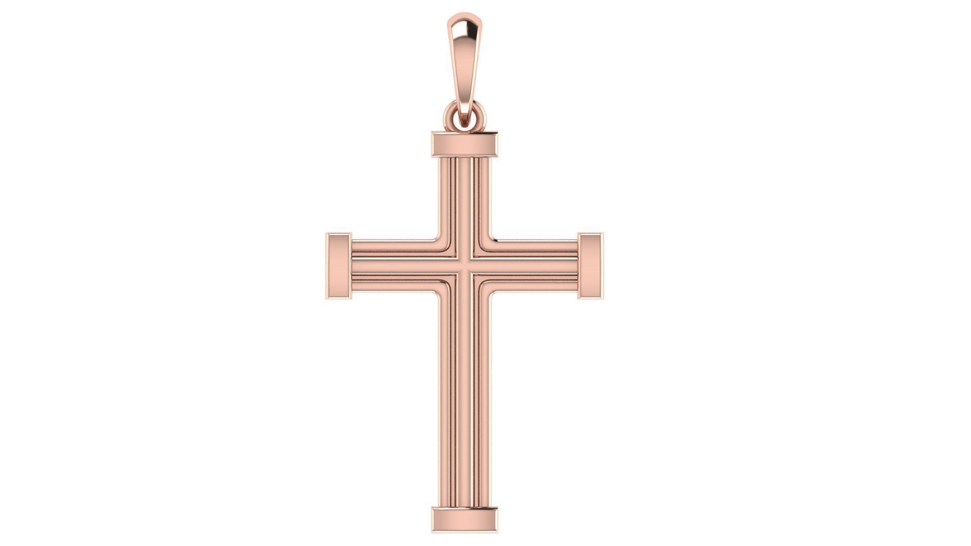 CROSS PENDANT CR103 3D print model_3