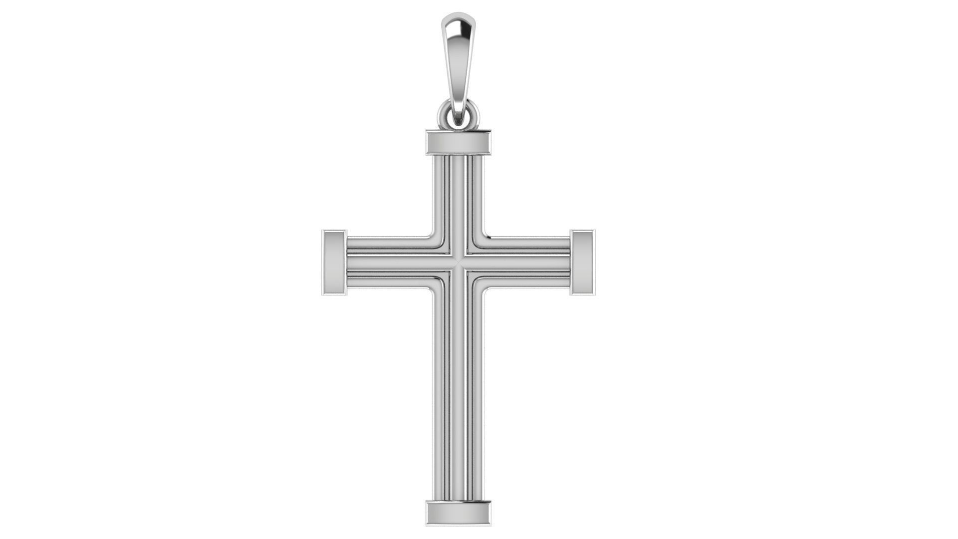 CROSS PENDANT CR103 3D print model_4
