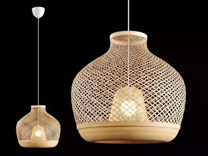 Misterhult bamboo pendant Lamp by IKEA