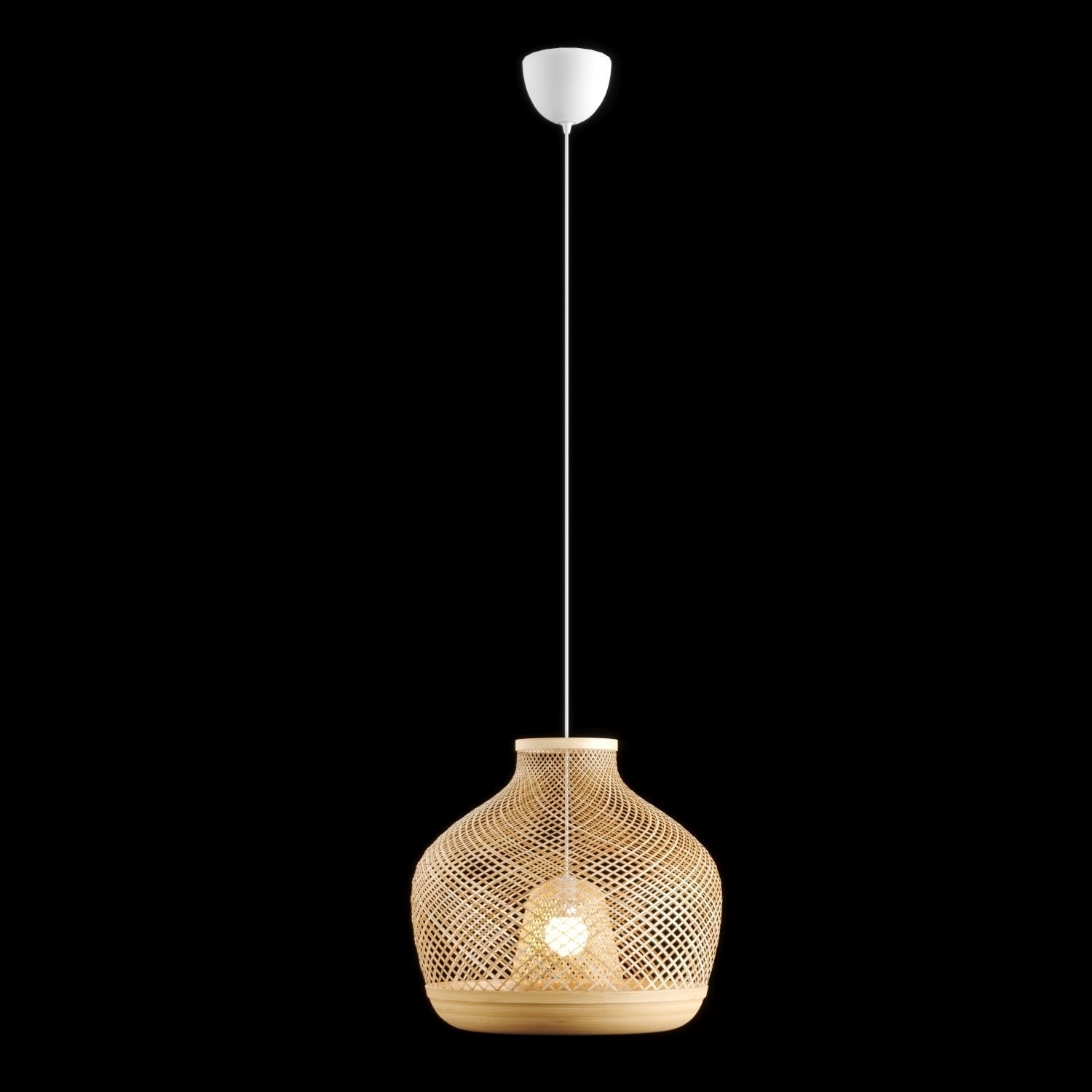 Misterhult bamboo pendant Lamp by IKEA 3D model_3