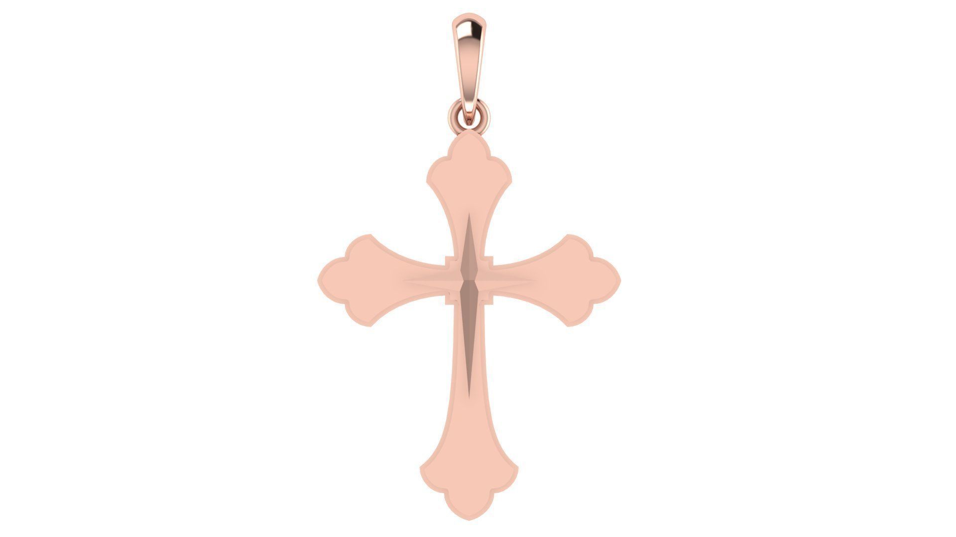 CROSS PENDANT CR105 3D print model_3