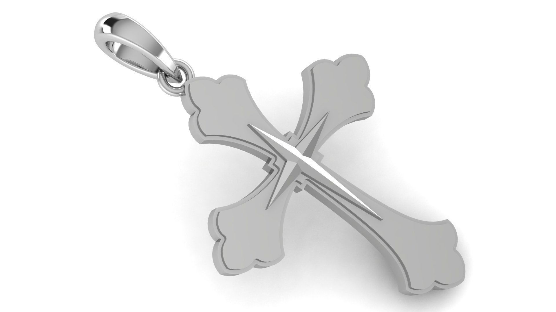 CROSS PENDANT CR105 3D print model_1