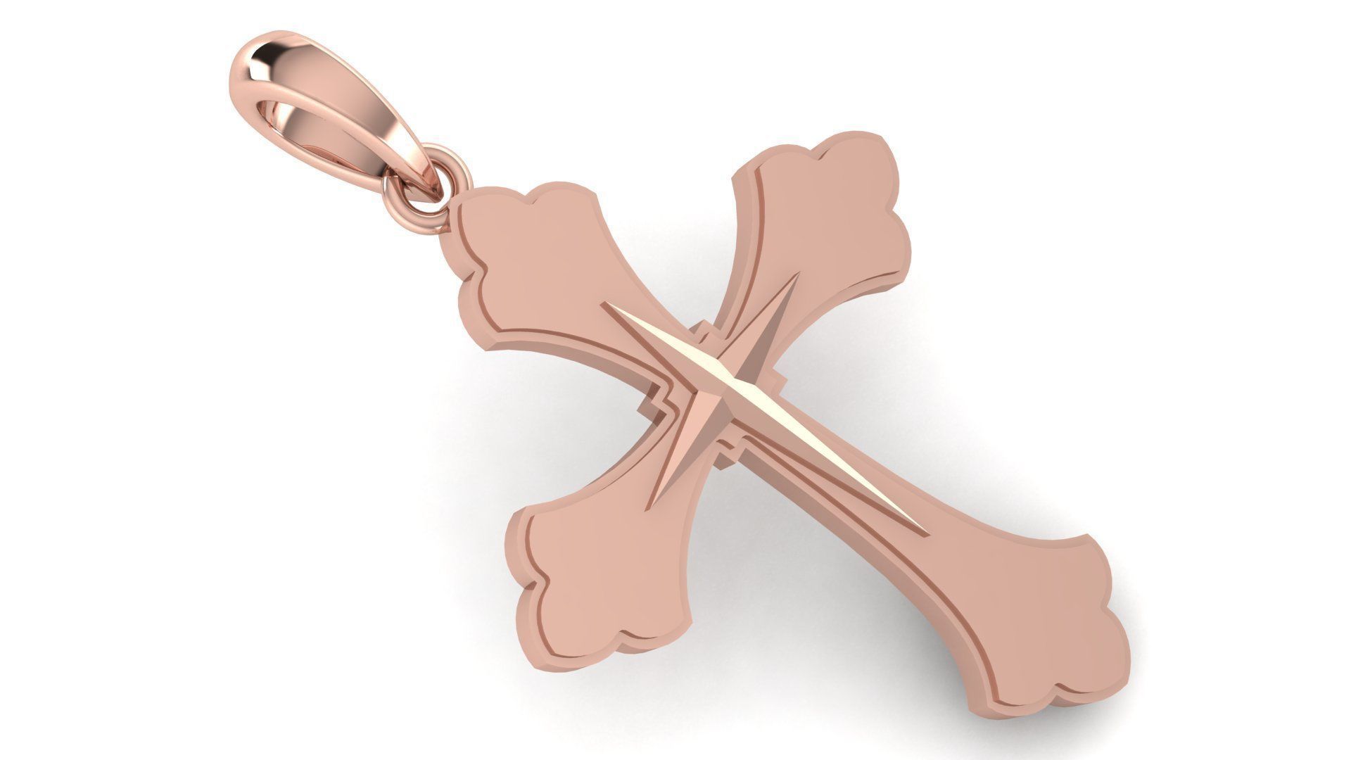 CROSS PENDANT CR105 3D print model_2