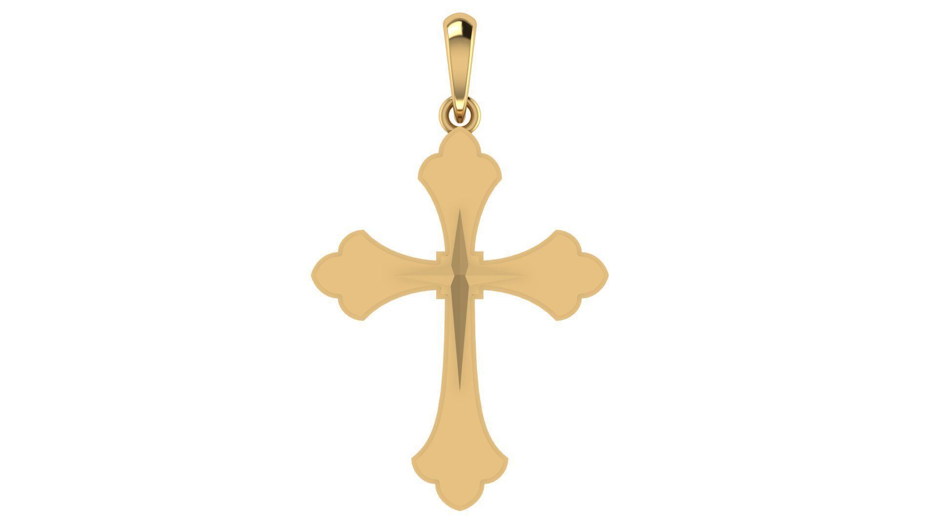 CROSS PENDANT CR105 3D print model_5