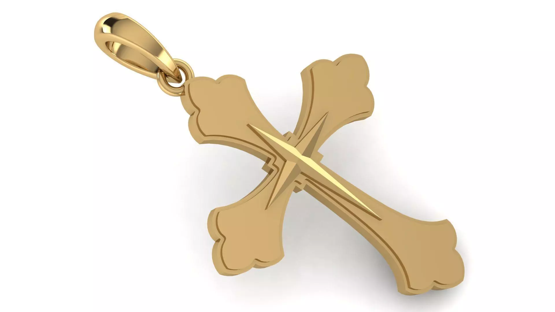 CROSS PENDANT CR105 3D print model_0