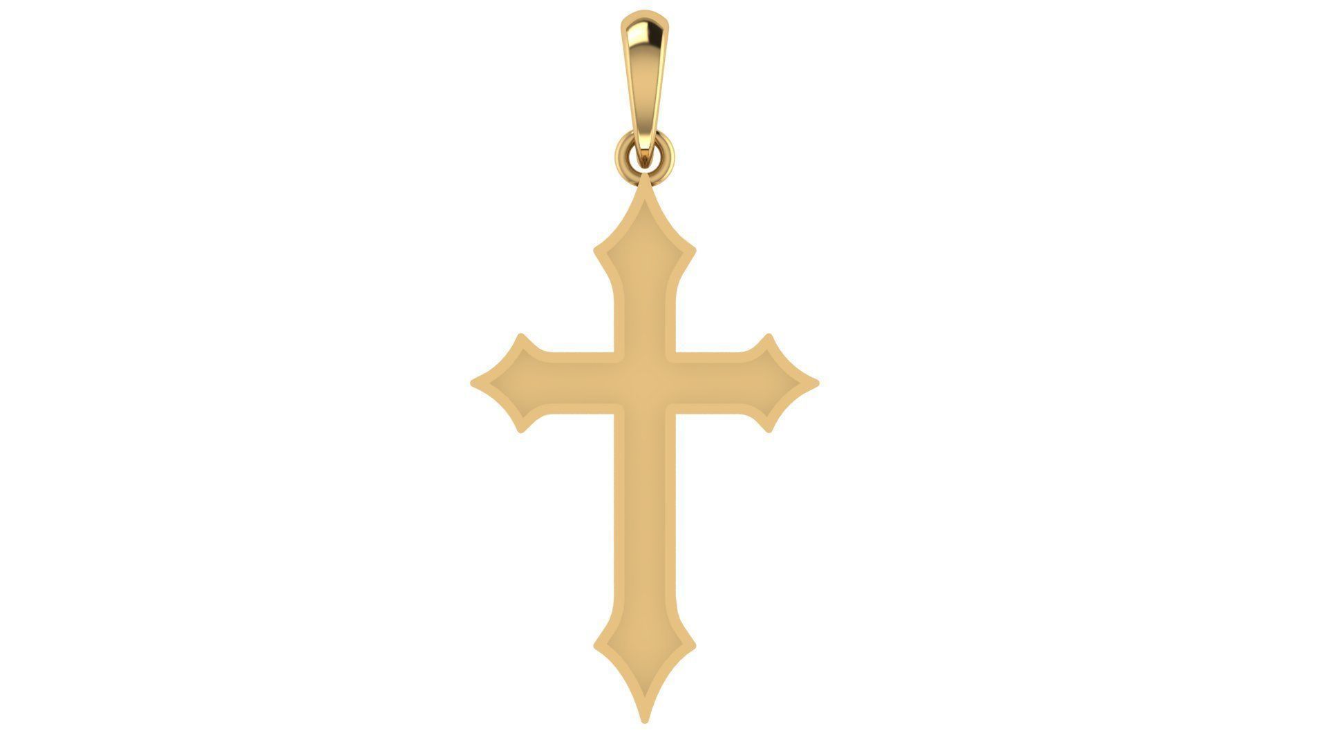 CROSS PENDANT CR106 3D print model_5