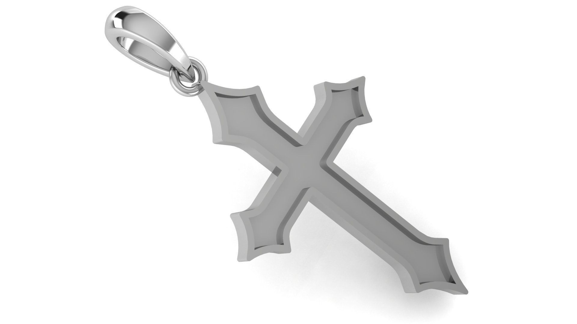 CROSS PENDANT CR106 3D print model_1