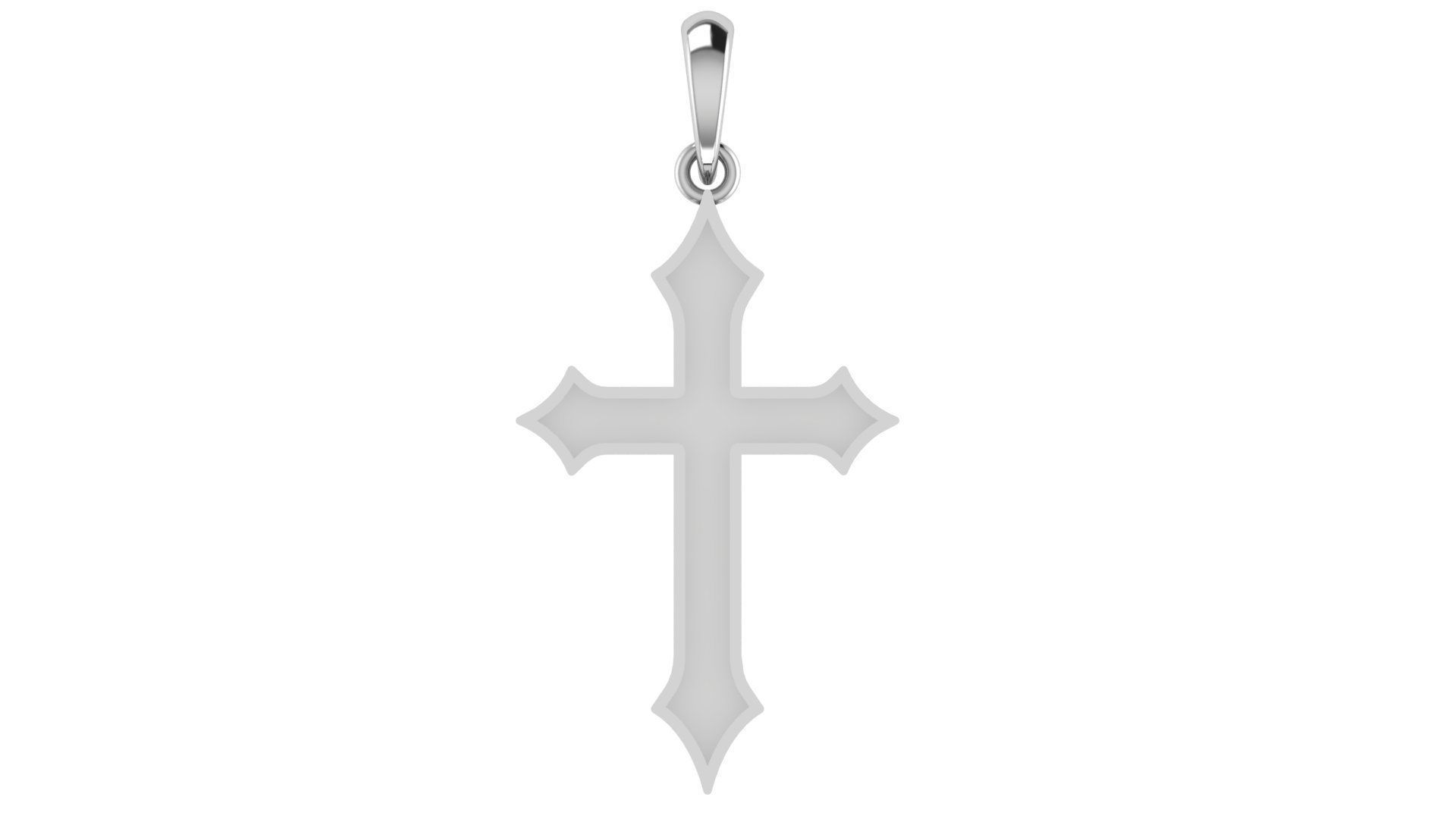 CROSS PENDANT CR106 3D print model_4