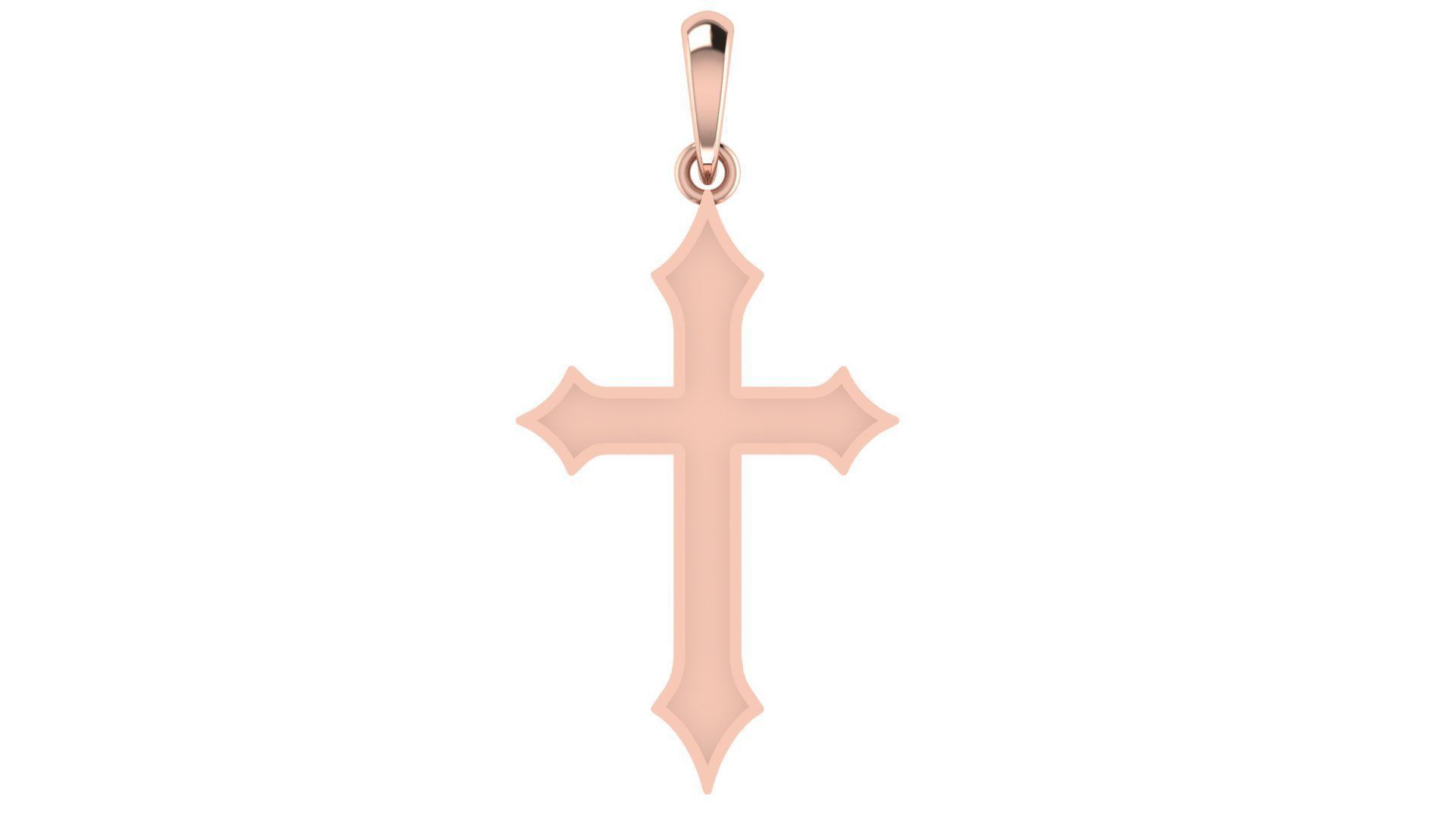 CROSS PENDANT CR106 3D print model_3