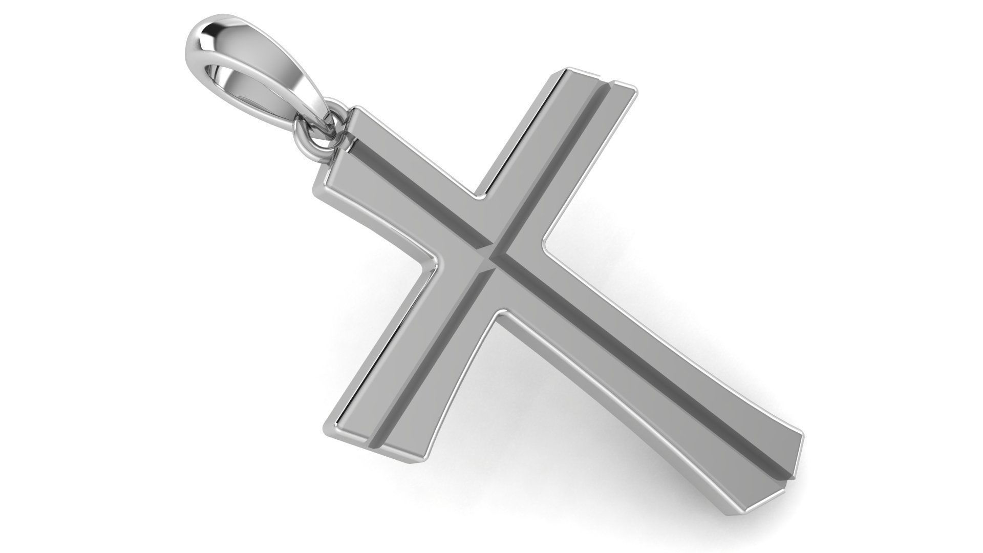 CROSS PENDANT CR108 3D print model_1