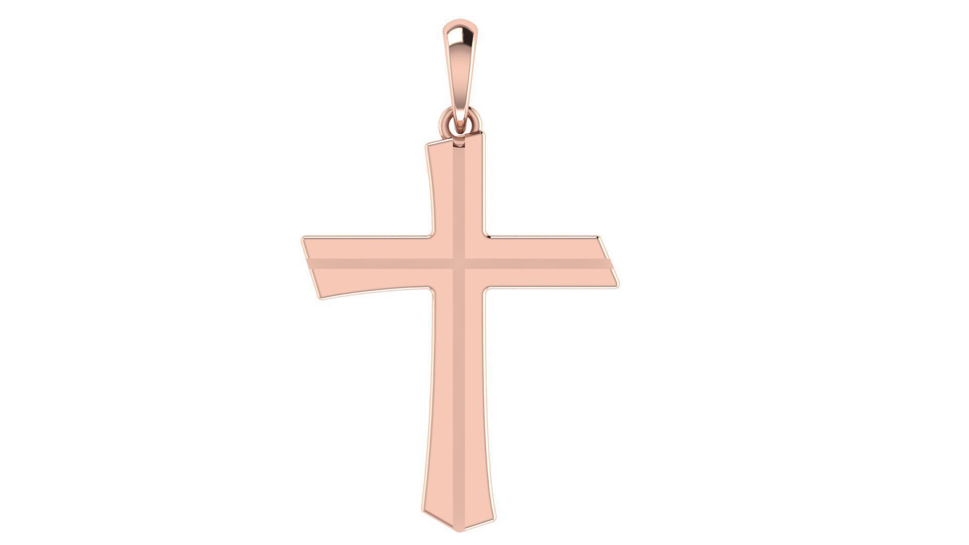CROSS PENDANT CR108 3D print model_3