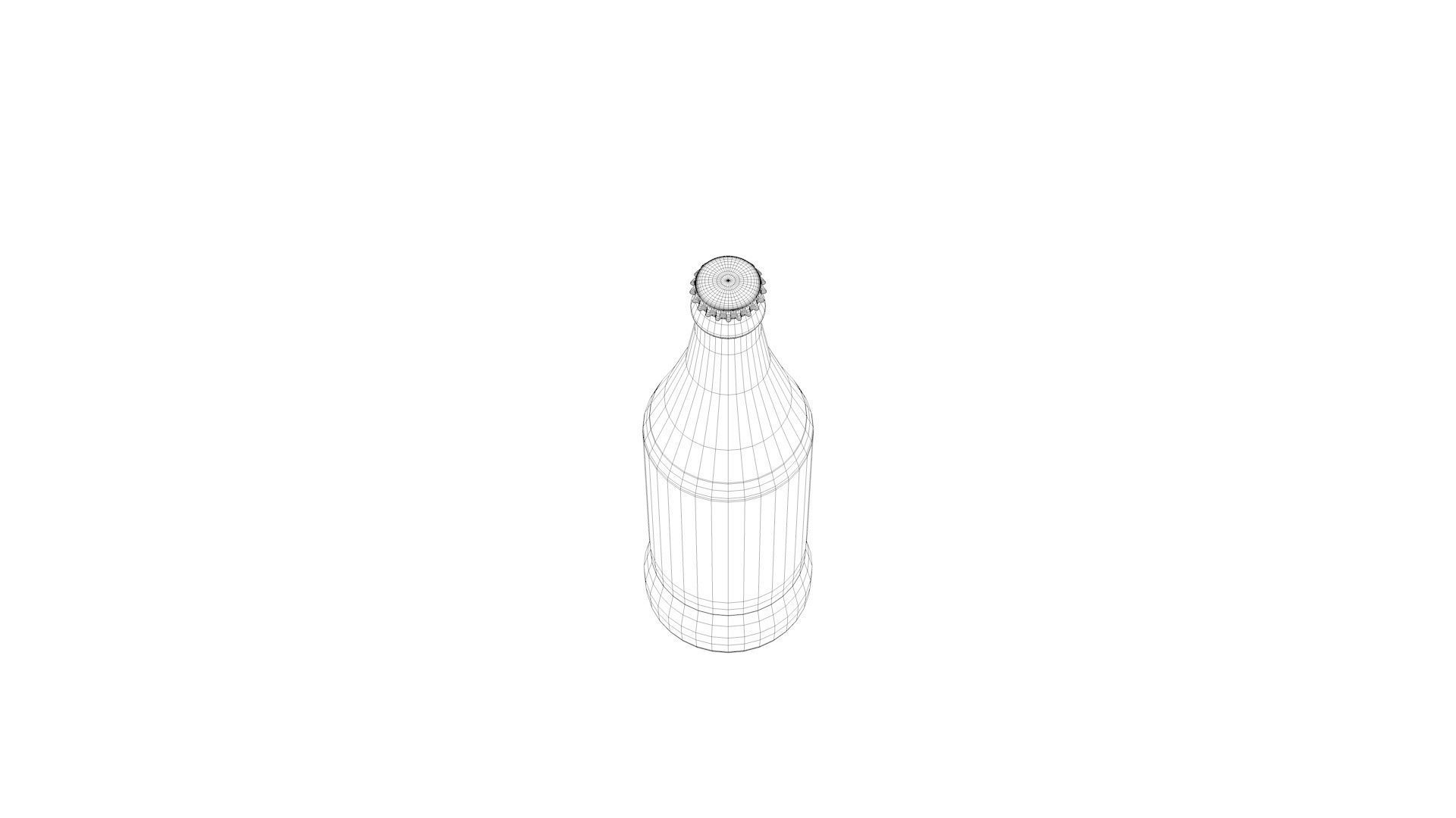 Standart beer bottle 3D model_12