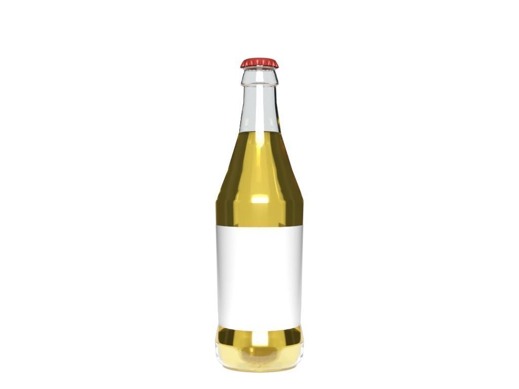 Standart beer bottle 3D model_2
