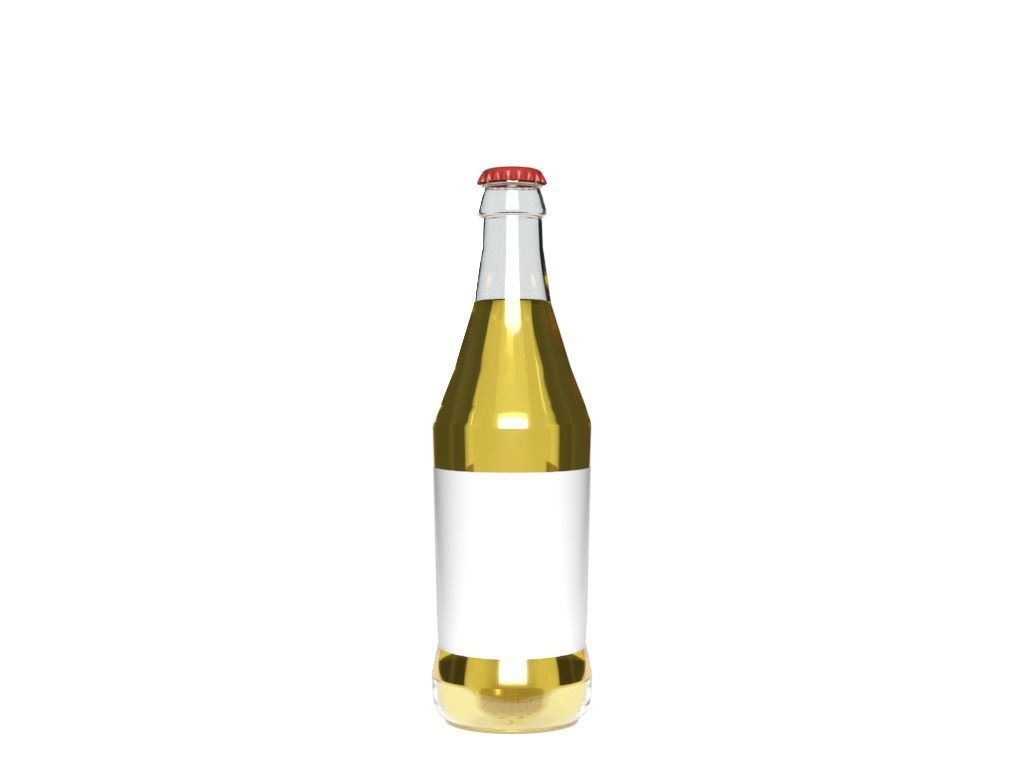 Standart beer bottle 3D model_3