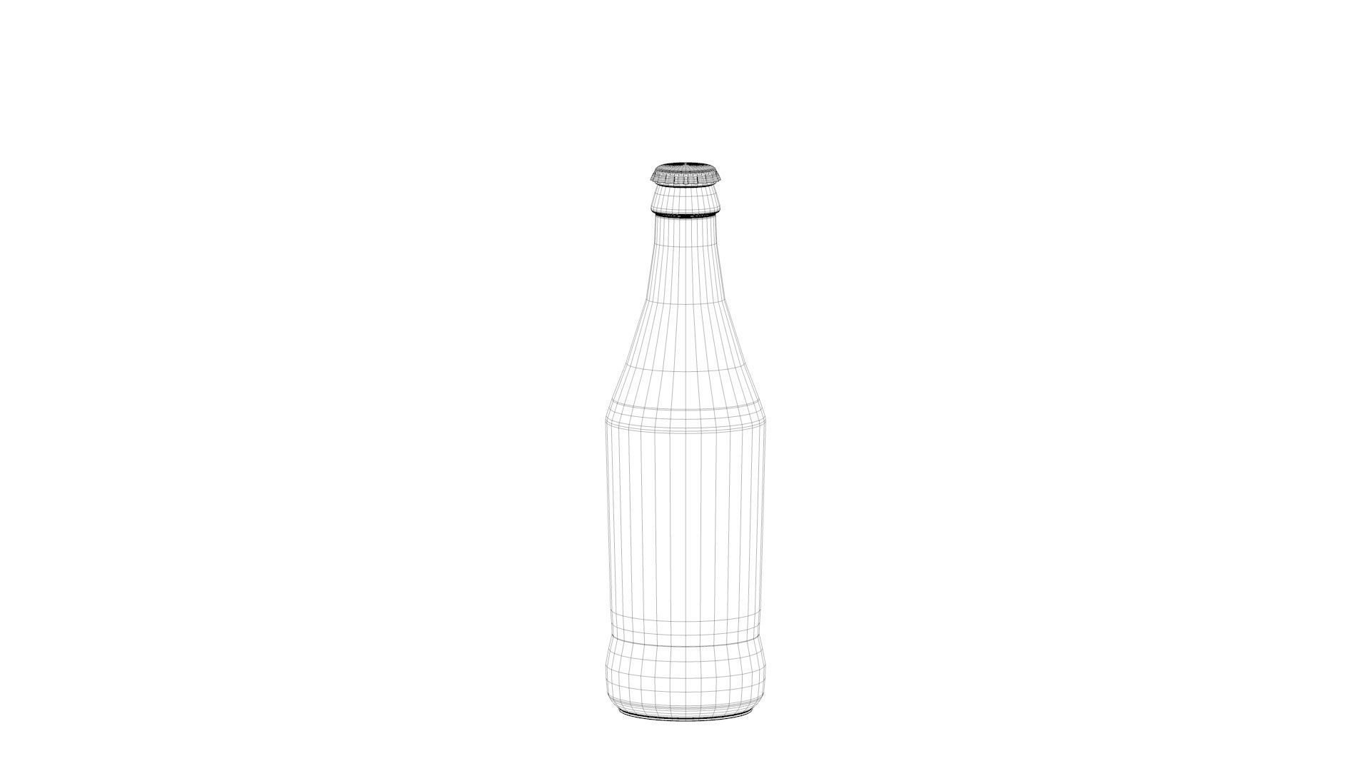 Standart beer bottle 3D model_7