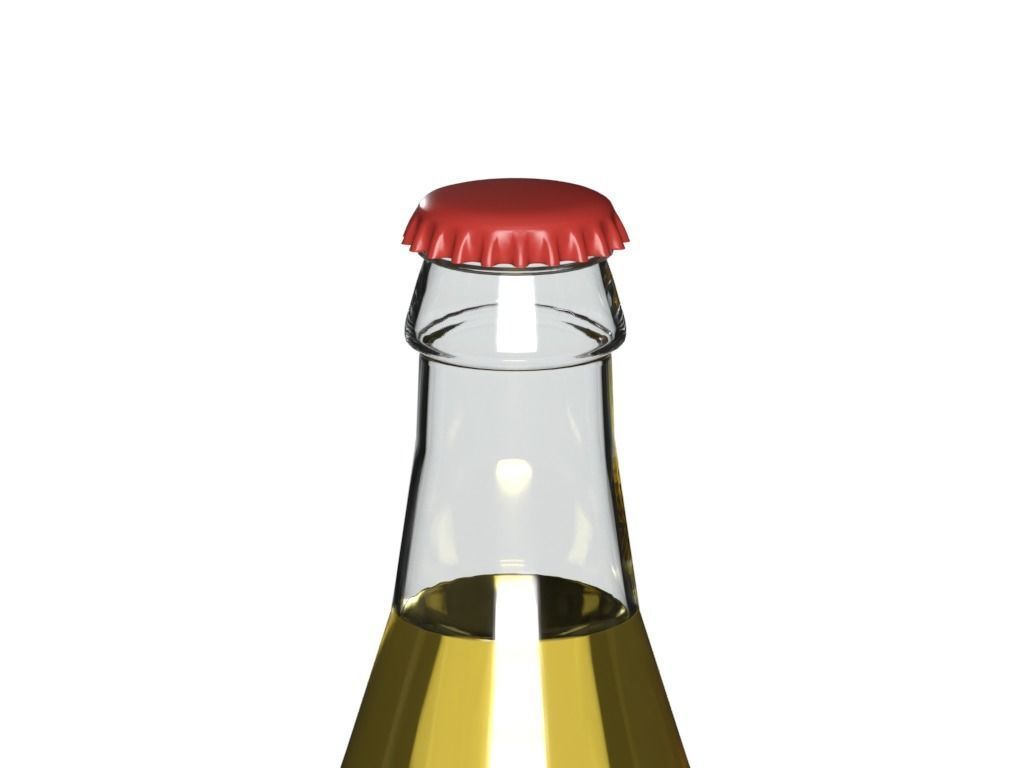 Standart beer bottle 3D model_4